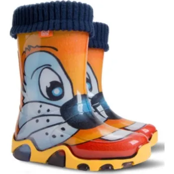 Dívčí holínky DEMAR dětské holínky Stormer LUX 0033 I kocour vel.28-35, I oranž.kocour - 32-33