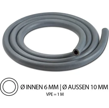 HSM Benzinová hadička neopren vnitřní O=6mm, vnější O=10mm, délka 1m