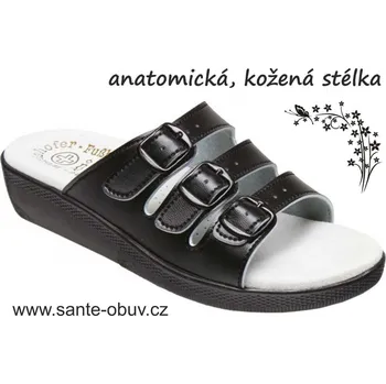 Dámská zdravotní obuv SANTÉ SI/03D3 ČERNÁ zdravotní pantofel, černá - 35