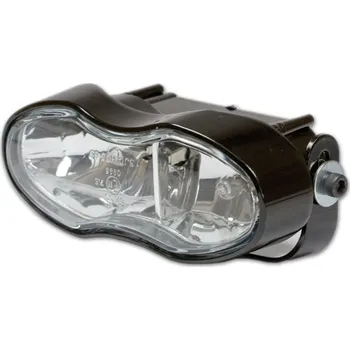 Osvětlení pro motocykl HSM Přední duální světlomet, světlo na motorku vč. držáku, 2 x H3/55w, černé