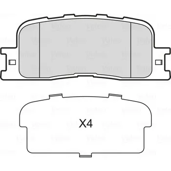 Brzdová destička Sada brzdových destiček, kotoučová brzda VALEO 601735