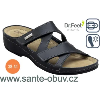 Dámská zdravotní obuv SANTÉ SE/2000 NERO pantofel vel.38-41, černá - 38