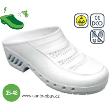 Dámská zdravotní obuv SANTÉ PN/LUXOR/PERF antiseptická profi bílá, A bílá - 40