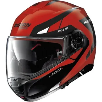 Motodoplněk Moto helma Nolan N100-5 Plus Milestone N-Com Corsa Red 54, L