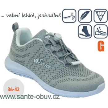 Dámská zdravotní obuv SANTÉ WD/WALKER24 GREY vych. obuv vel.36-42, ŠEDÁ - 41
