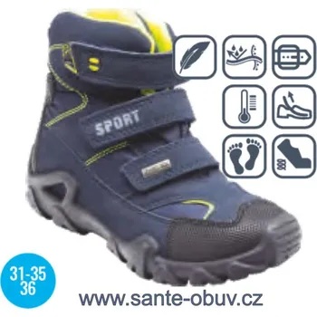 Dámská zdravotní obuv SANTÉ IC/282479 BLU zimní obuv vel.31-36, modrá - 31