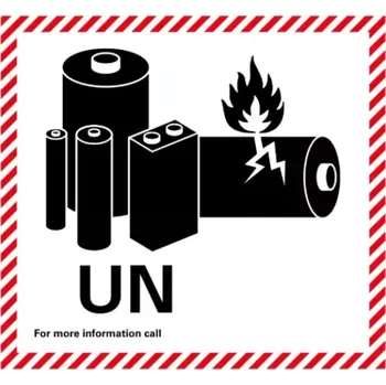Značení ADR NÁLEPKA SAMOLEPÍCÍ - ZNAČKA PRO LITHIUM-IONTOVÉ BATERIE (11 X 12CM) - UN (DOPLNĚNÍ)