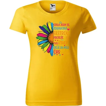 Dámské oblečení DOBRÝ TRIKO Dámské tričko s potiskem Zdravotní sestra Barva: Žlutá, Velikost: XL