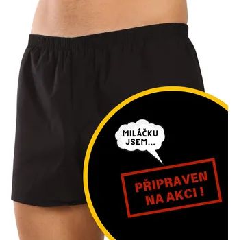 Trenýrky Pánské trenky Nedeto Připraven na akci (1NTF5) XL Možnost vrácení zboží ZDARMA do 120 dnů!