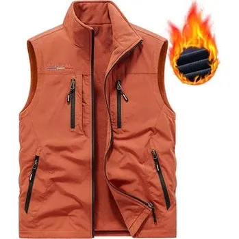 Pánská vesta DIMU265 Barva: Oranžová, Velikost: 4XL