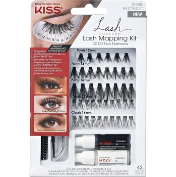 Péče o řasy a obočí KISS Umělé trsové řasy 3D DIY Faux Extensions Lash Mapping Kit + 2 měsíce na vrácení zboží