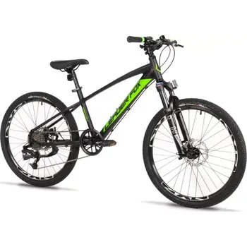 Dětské kolo LEADER FOX CAPITAN chlapecký 24", model 2025-1, barva černá matná / zelená