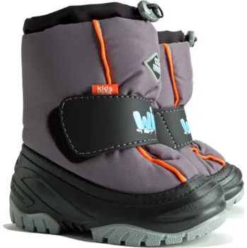 Pánská zimní obuv DEMAR dětské sněhule ICE SNOW B 4033 šedé vel.20-29, šedá - 22-23