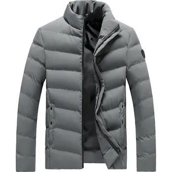 Pánský zimní kabát Pánská zimní bunda ND823 Barva: Tmavě Šedá, Velikost: 3XL