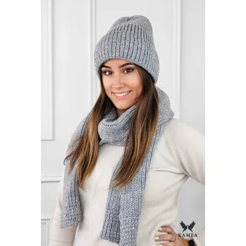 Čepice Set čepice a šála K.23.230.06 šedý - Kamea uni