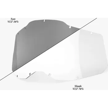 Motocyklové brýle 100percent náhradní plexi pro brýle 100% plexi Racecraft 2/Accuri 2/Strata 2, fotochromní, Anti-fog