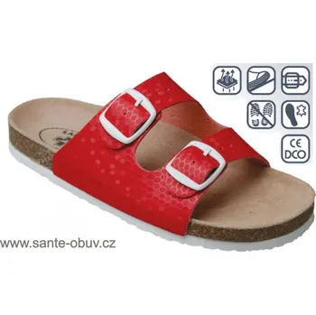 Dámská zdravotní obuv SANTÉ D/21/31M/BP zdravotní pantofel červená, --- - 38