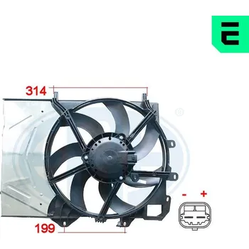 Chladič motoru Větrák, chlazení motoru ERA 352043