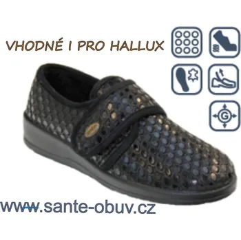 Dámská zdravotní obuv SANTÉ PO/10066 NERO vycházková obuv vel.37-42, --- - 40