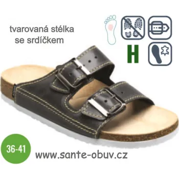 Dámská zdravotní obuv SANTÉ D/23/90/BP ANTRACIT zdravotní pantofel, --- - 40