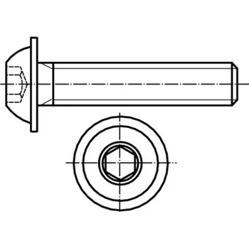 Spojovací materiál Šroub imbus s límcem půlku. hlava dle iso 7380-2 m 6x 20 A2 nerez