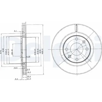 Brzdový kotouč Brzdový kotouč DELPHI BG2387