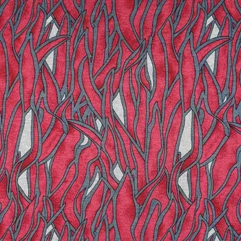 Úplet N6932 malinovo-šedý vzor, š.150