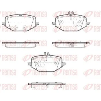 Brzdová destička Sada brzdových destiček, kotoučová brzda REMSA 1855.00