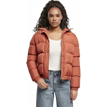 Dámský kabát Krátká dámská zimní bunda Puffer Urban Classics Barva: redearth, Velikost: 5XL
