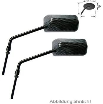 Zrcátko pro motocykl HSM Zrcátka F1 na motorku černá, dlouhý závit M8 pravý