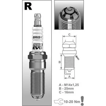 Zapalovací a žhavicí svíčka zapalovací svíčka Brisk RR15SXC řada Premium EVO