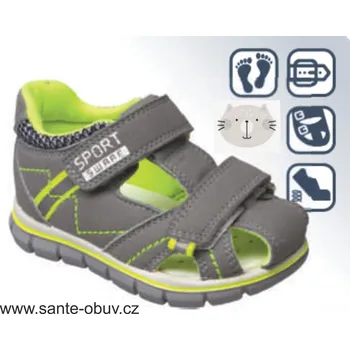 Dámská zdravotní obuv SANTÉ IC/534081 GRIGIO vycházková obuv vel.20-26, --- - 21