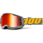 100percent 100% MX brýle STRATA 2 brýle Izipizi, zrcadlové červené plexi