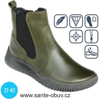 Dámská zdravotní obuv SANTÉ RE/04 VERDE vycházková obuv, zelená - 38