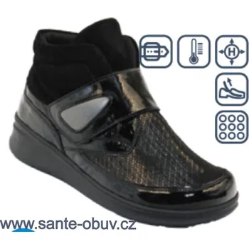 Dámská zdravotní obuv SANTÉ EN/72150 BLACK hallux vych. obuv, SANTÉ EN/72150 BLACK