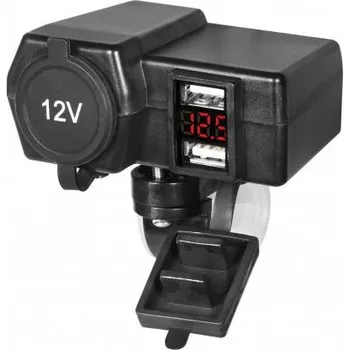 Nabíječka autobaterie Booster nabíječka 12V, 2x USB, display