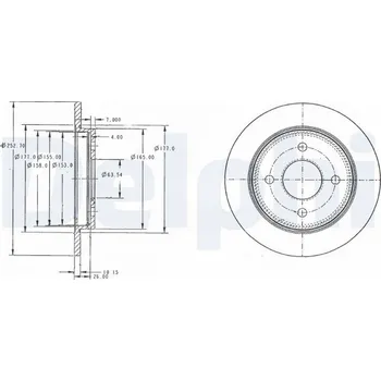 Brzdový kotouč Brzdový kotouč DELPHI BG3054C