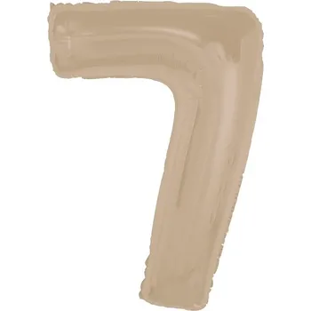 Balónek Godan Balónek fóliový číslo 7 matný latte 92cm