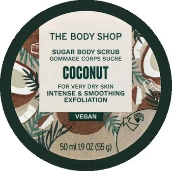 Tělový peeling The Body Shop Tělový peeling pro velmi suchou pokožku Coconut (Body Scrub) 50 ml + 2 měsíce na vrácení zboží