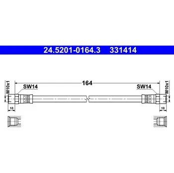Brzdová hadice Brzdová hadice ATE 24.5201-0164.3