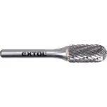 EXTOL INDUSTRIAL 8703725 fréza karbidová, válcová s kulovým čelem, pr.12x25mm/stopka 6mm,sek střední(double-cut)