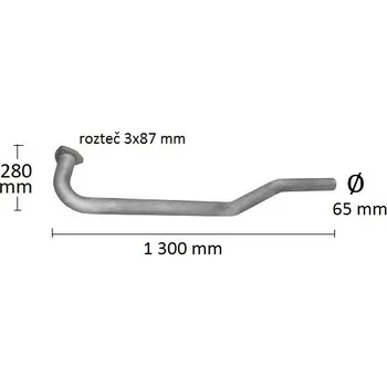 Přední díl výfuku Výfuk - trubka výfuku (68.28)