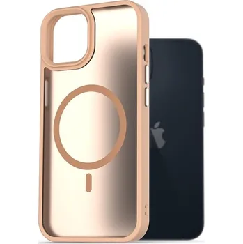 Pouzdro na mobilní telefon AlzaGuard Matte Case Compatible with Magsafe pro iPhone 13 pískově žlutý