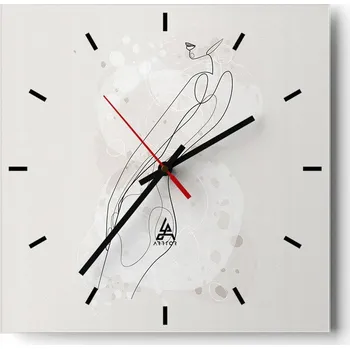 Hodiny Nástěnné hodiny do kuchyně 30x30 Grafika Stylové hodiny na skle Loft Tiché