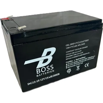 Trakční baterie Boss DEEP Cycle Gel 12V 15AhDG12-15