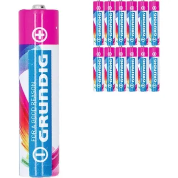 Článková baterie Baterie AAA alkalická mikrotužková LR03 1,5V set 12ks na kartě Grundig VÝPRODEJ 2024