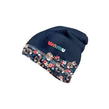 Čepice WAMU Fleecová čepice dětská LIŠKY tmavě modrá vel. L