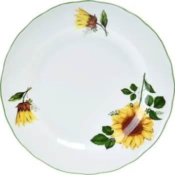 Český porcelán, Dubí Talíř dezertní 19 cm Rokoko slunečnice