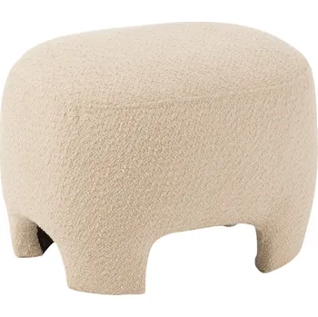 Taburet Bílý čalouněný taburet J-line Seana 55 x 41 cm