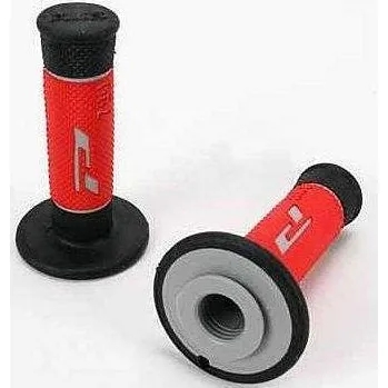 PROGRIP gripy PG790 OFF ROAD (22+25mm, délka 115mm) barva šedá/černá/červená (trojdílné) (
